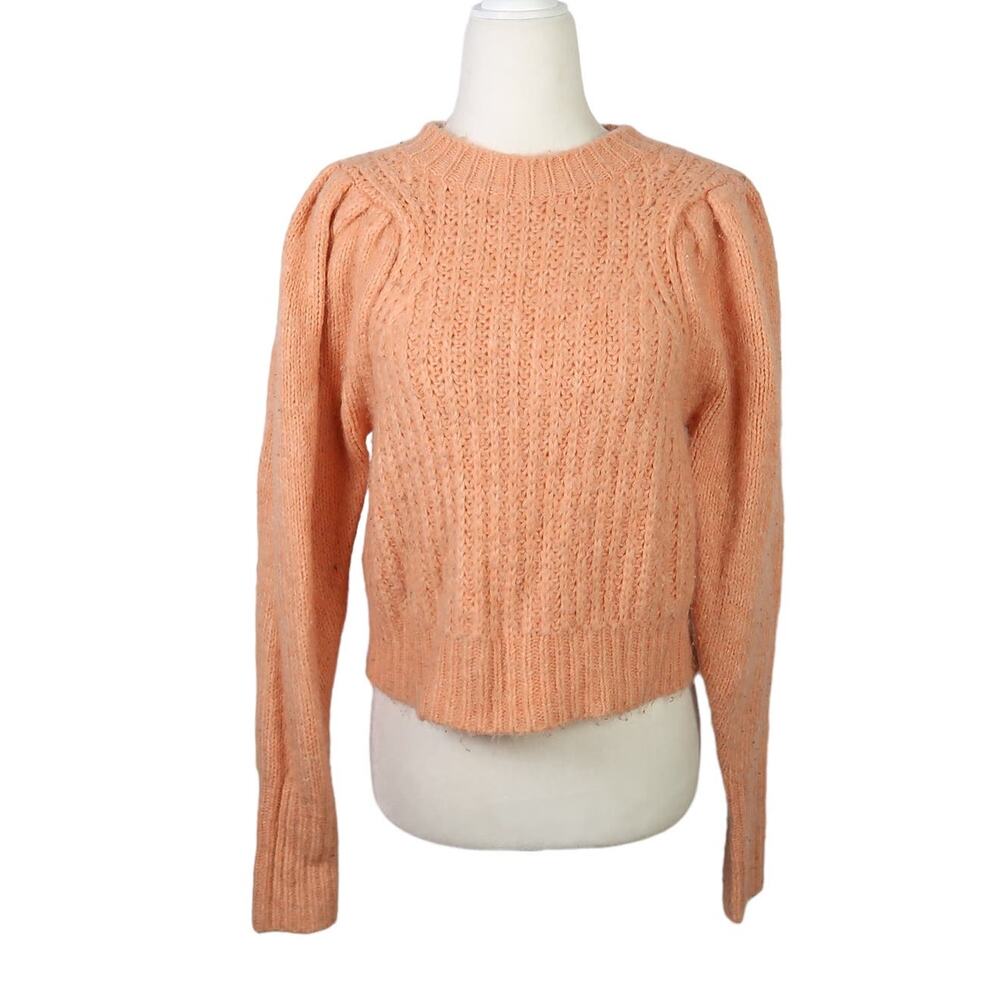 Topshop peach orange wool blend knit sweater XS